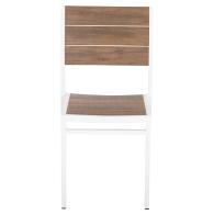 ΚΑΡΕΚΛΑ ΑΛΟΥΜΙΝΙΟΥ SAGA HM6063.01 ΛΕΥΚΗ ΜΕ POLYWOOD 46x52x86Υεκ.