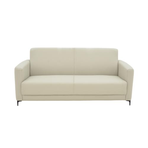 Καναπές διθέσιος Sidica I pakoworld PU σε μπεζ απόχρωση 135x82x81εκ