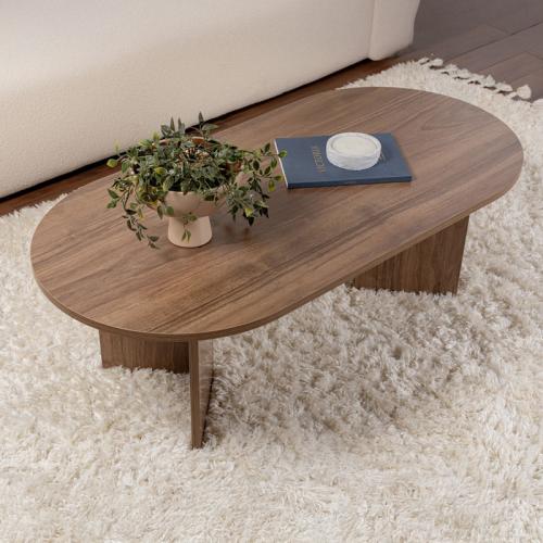 Τραπέζι σαλονιού Tabletod pakoworld σε καρυδί απόχρωση 119x60x40εκ