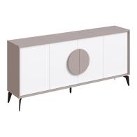Μπουφές Gora pakoworld σε λευκή με μόκα απόχρωση  180x35.6x82εκ