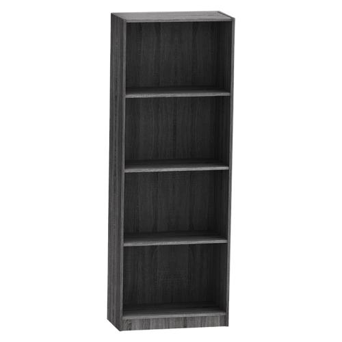 Βιβλιοθήκη Presley pakoworld σε ανθρακί-wenge απόχρωση 60x30x167εκ