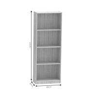 Βιβλιοθήκη Presley pakoworld σε ανθρακί-wenge απόχρωση 60x30x167εκ