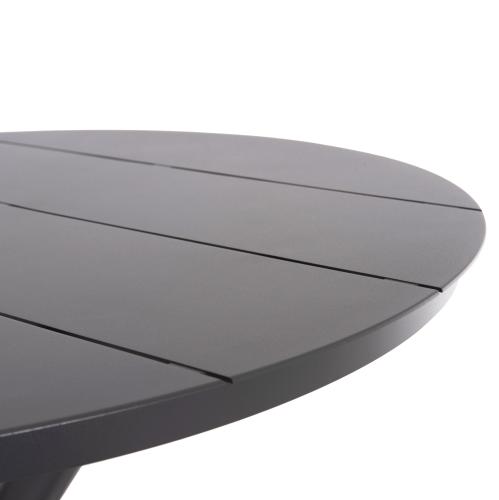 ΤΡΑΠΕΖΙ ΣΤΡΟΓΓΥΛΟ ΑΛΟΥΜΙΝΙΟΥ HIGER HM6289.01 ΓΚΡΙ Φ90x74Yεκ.