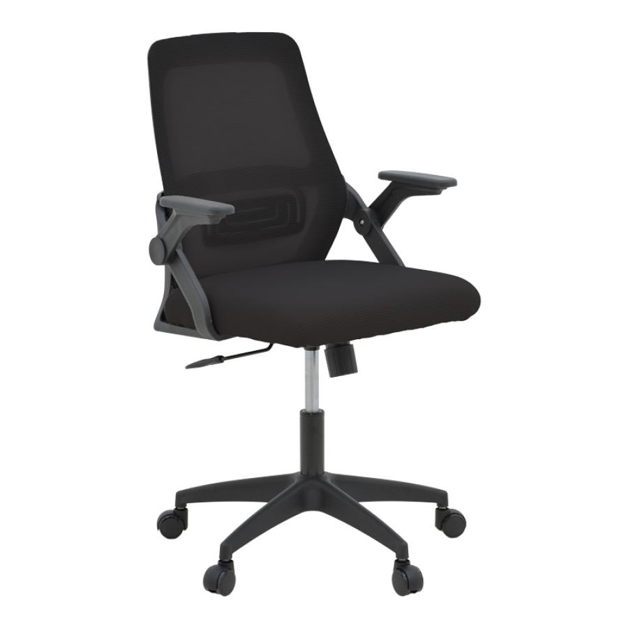 Καρέκλα γραφείου Reji pakoworld mesh ύφασμα μαύρο 58x60x89-99εκ