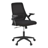 Καρέκλα γραφείου Reji pakoworld mesh ύφασμα μαύρο 58x60x89-99εκ