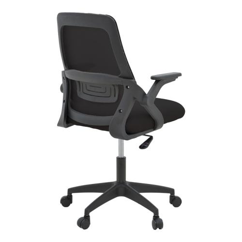 Καρέκλα γραφείου Reji pakoworld mesh ύφασμα μαύρο 58x60x89-99εκ