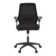 Καρέκλα γραφείου Reji pakoworld mesh ύφασμα μαύρο 58x60x89-99εκ