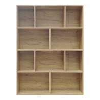 Βιβλιοθήκη Evergin pakoworld mdf σε oak απόχρωση 100x30x135εκ