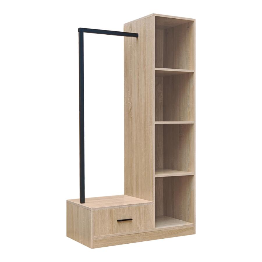 Έπιπλο εισόδου Erdeco pakoworld mdf σε φυσική απόχρωση 80x40x150εκ Έπιπλο εισόδου Erdeco pakoworld mdf σε φυσική απόχρωση 80x40x150εκ