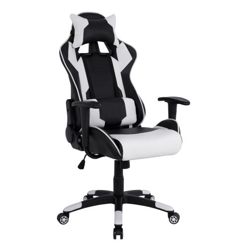 ΠΟΛΥΘΡΟΝΑ GAMING DARIUS HM1072.04 ΜΑΥΡΗ-ΛΕΥΚΗ 66,5x70x(122-129) cm