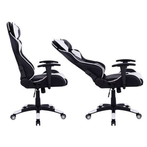 ΠΟΛΥΘΡΟΝΑ GAMING DARIUS HM1072.04 ΜΑΥΡΗ-ΛΕΥΚΗ 66,5x70x(122-129) cm