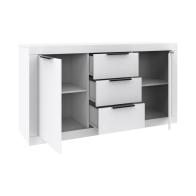 Μπουφές Doha pakoworld σε λευκή απόχρωση 150x45x80.5εκ