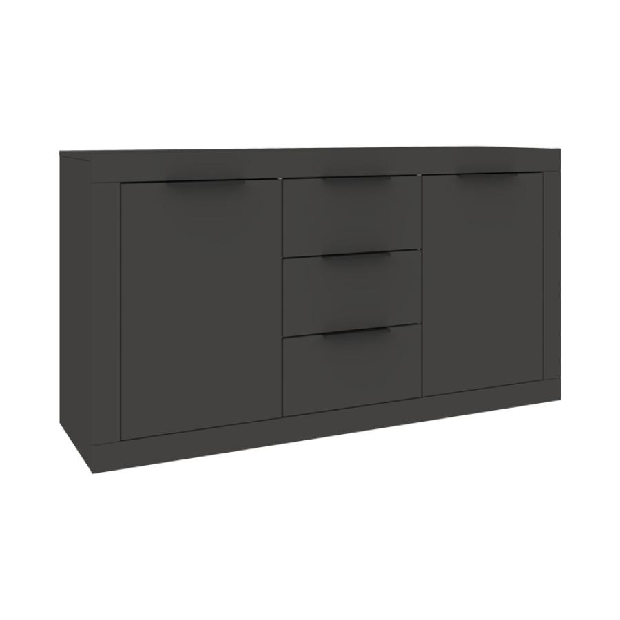 Μπουφές Doha pakoworld σε ανθρακί απόχρωση 150x45x80.5εκ Μπουφές Doha pakoworld σε ανθρακί απόχρωση 150x45x80.5εκ