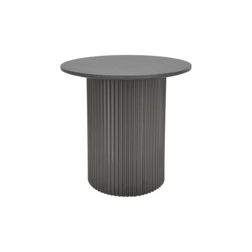 Βοηθητικό τραπέζι Dovel pakoworld mdf σε μαύρη απόχρωση Φ50x45εκ