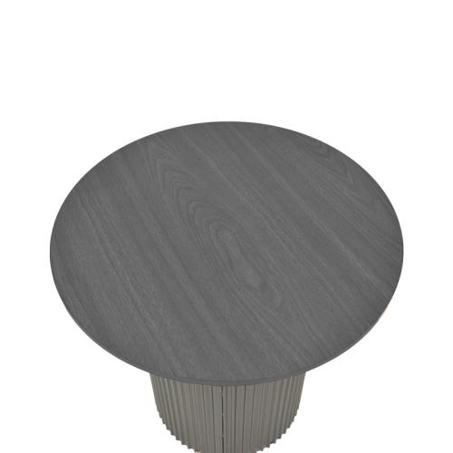 Βοηθητικό τραπέζι Dovel pakoworld mdf σε μαύρη απόχρωση Φ50x45εκ
