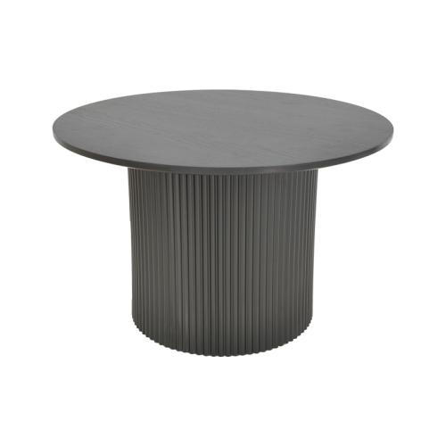 Τραπέζι σαλονιού Dovel pakoworld mdf σε μαύρη απόχρωση Φ70x40εκ