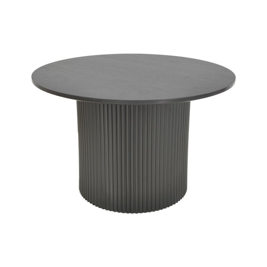 Τραπέζι σαλονιού Dovel pakoworld mdf σε μαύρη απόχρωση Φ70x40εκ Τραπέζι σαλονιού Dovel pakoworld mdf σε μαύρη απόχρωση Φ70x40εκ