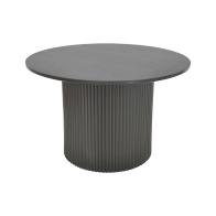 Τραπέζι σαλονιού Dovel pakoworld mdf σε μαύρη απόχρωση Φ70x40εκ