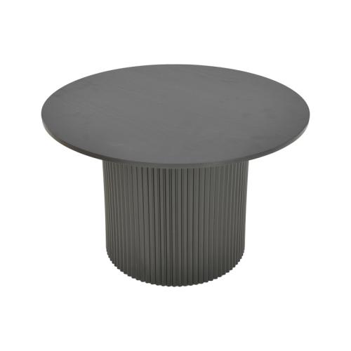Τραπέζι σαλονιού Dovel pakoworld mdf σε μαύρη απόχρωση Φ70x40εκ