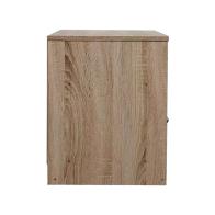 Κομοδίνο Foly pakoworld με ένα ντουλάπι σε sonoma-ανθρακί απόχρωση 40x40x50εκ