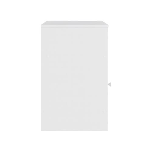 Κομοδίνο Foly pakoworld με ένα ντουλάπι σε λευκή απόχρωση 40x40x50εκ