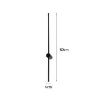 Φωτιστικό τοίχου-απλίκα Eftenbo pakoworld led μέταλλο μαύρο Φ8x80εκ