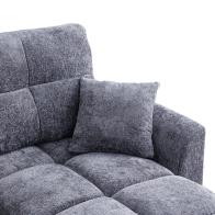 Γωνιακός αναστρέψιμος καναπές κρεβάτι Comfie pakoworld με αποθηκευτικό χώρο ανθρακί ύφασμα 267x159x97εκ