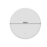 Καθρέπτης Led Lucox Inart pp-αλουμίνιο Φ60x3εκ