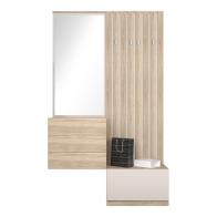 Έπιπλο εισόδου Halesy pakoworld sonoma-λευκό 67x35.5x179.3εκ