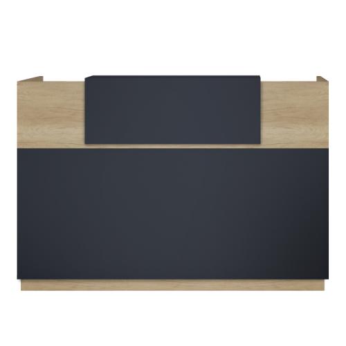 Γραφείο reception Lotus pakoworld σε χρώμα φυσικό - ανθρακί 200x70x110εκ