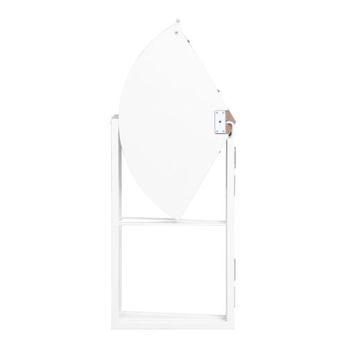 Τραπέζι πτυσσόμενο Talen pakoworld σε λευκή απόχρωση Φ80x74εκ