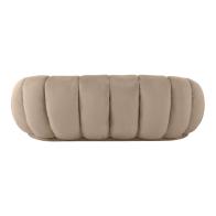 Καναπές Embrace pakoworld βελούδο σε μπεζ  απόχρωση 180x105x65εκ