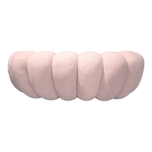 Καναπές Embrace pakoworld μπουκλέ ύφασμα σε ροζ απόχρωση 180x105x65εκ