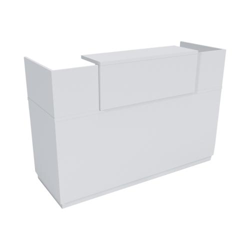 Γραφείο reception Lotus pakoworld σε λευκή απόχρωση  140x70x110εκ