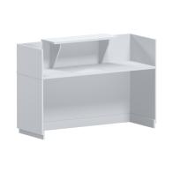 Γραφείο reception Lotus pakoworld σε λευκή απόχρωση  140x70x110εκ