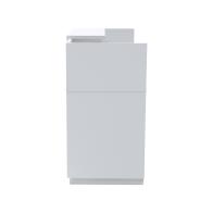 Γραφείο reception Lotus pakoworld σε λευκή απόχρωση  140x70x110εκ