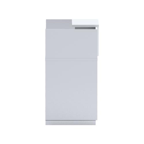 Γραφείο reception Lotus pakoworld σε λευκή απόχρωση  140x70x110εκ