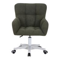 Καρέκλα γραφείου εργασίας Givole pakoworld σε λαδί μπουκλέ ύφασμα 55x55x75-84εκ