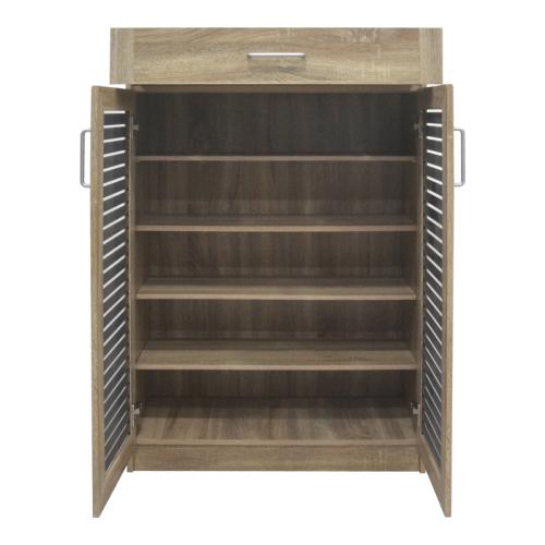 Παπουτσοθήκη-ντουλάπι Sante pakoworld 20 ζεύγων σε sonoma-ανθρακί απόχρωση 80x37x123εκ