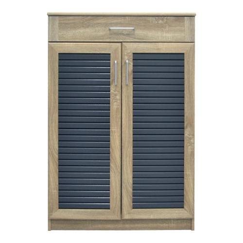 Παπουτσοθήκη-ντουλάπι Sante pakoworld 20 ζεύγων σε sonoma-ανθρακί απόχρωση 80x37x123εκ