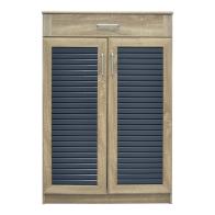 Παπουτσοθήκη-ντουλάπι Sante pakoworld 20 ζεύγων σε sonoma-ανθρακί απόχρωση 80x37x123εκ