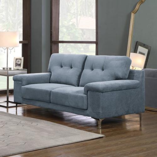 NOTE Kαναπές Σαλονιού - Καθιστικού 2Θέσιος, Ύφασμα Water Repellent Μπλε - Γκρι