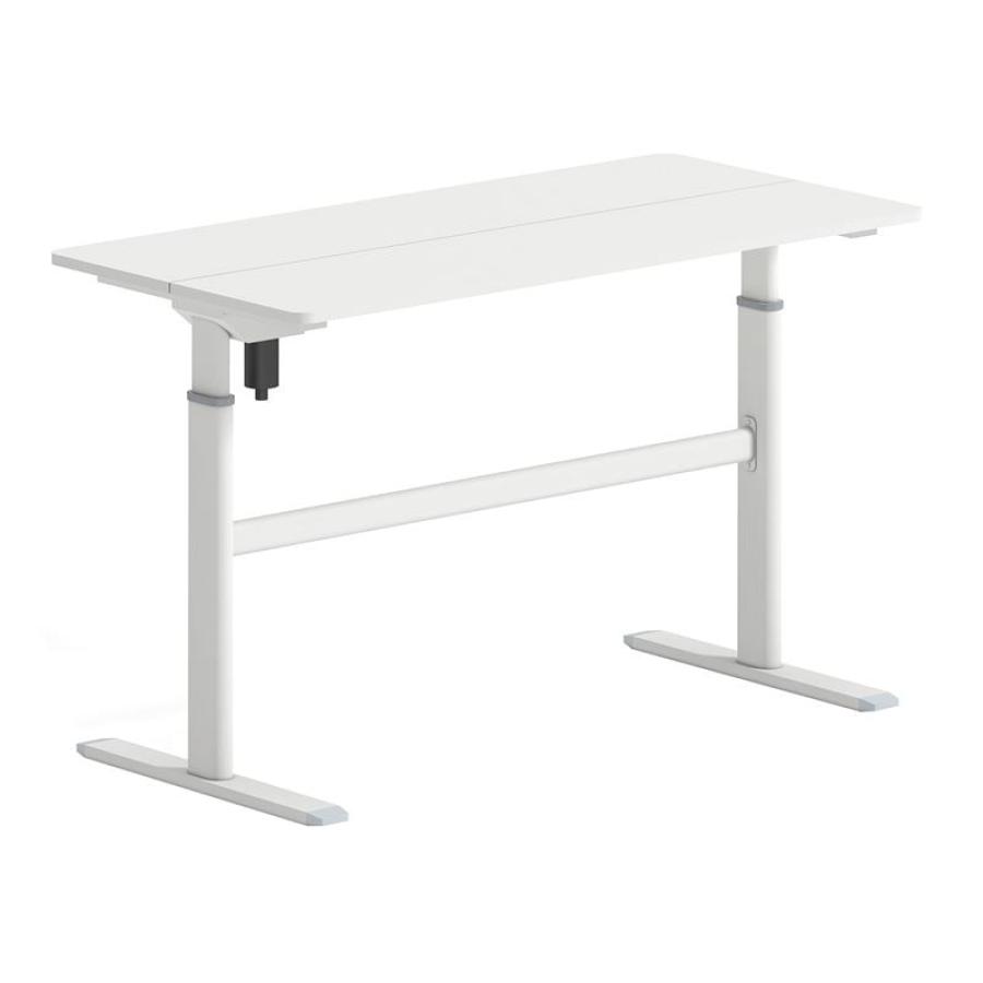 LEVEL Γραφείο Η/Υ Ηλεκτρικό Ρυθμιζόμενο, Πολλαπλών επιλογών ύψους, Άσπρο