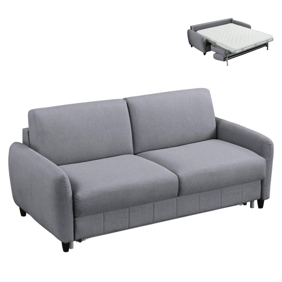 ΚΑΝΑΠΕΣ-ΚΡΕΒΑΤΙ ΜΕ ΑΝΑΔΙΠΛ.ΣΤΡΩΜΑ ETUDINE HM3311.01 ΓΚΡΙ ΥΦΑΣΜΑ 185x97x87Υεκ