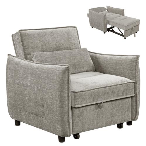 ΠΟΛΥΘΡΟΝΑ-ΚΡΕΒΑΤΙ ORYN HM3307.03 ΜΠΕΖ ΥΦΑΣΜΑ 89x85x84Υεκ.