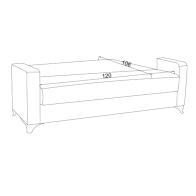 Καναπές-κρεβάτι με αποθηκευτικό χώρο διθέσιος Vox pakoworld ανθρακί ύφασμα 154x82x83εκ