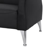 ΚΑΝΑΠΕΣ 2ΘΕΣΙΟΣ KIANA HM3122.21 ΜΕ ΜΑΥΡΟ PU 130x75x71 εκ.