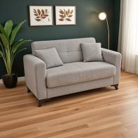 Καναπές-κρεβάτι με αποθηκευτικό χώρο διθέσιος Modesto pakoworld γκρι ύφασμα 155x85x80εκ