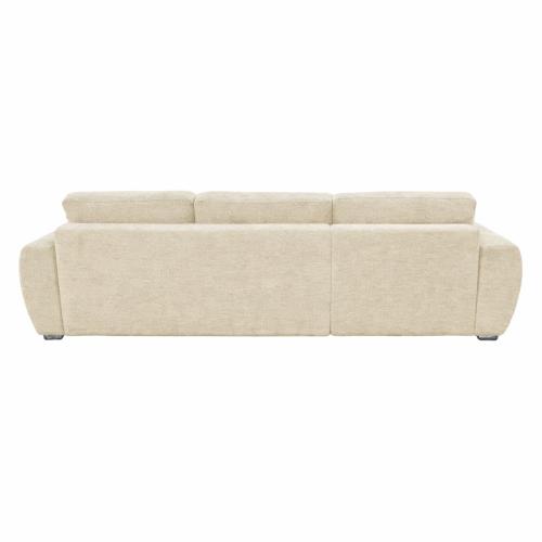 Γωνιακός αναστρέψιμος καναπές-κρεβάτι Vivad pakoworld ύφασμα σε μπεζ απόχρωση 275x164x91εκ