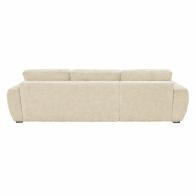 Γωνιακός αναστρέψιμος καναπές-κρεβάτι Vivad pakoworld ύφασμα σε μπεζ απόχρωση 275x164x91εκ